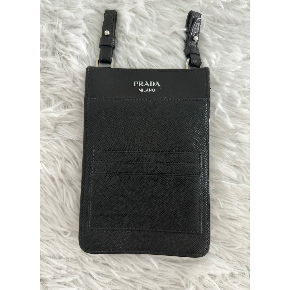 Prada Saffiano Leather Belt Card Case Bag